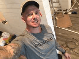 Alexander Hines, owner of Alexander Hines Construction LLC, on a job site
