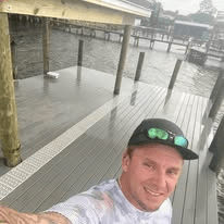 Alexander Hines on a completed composite dock project
